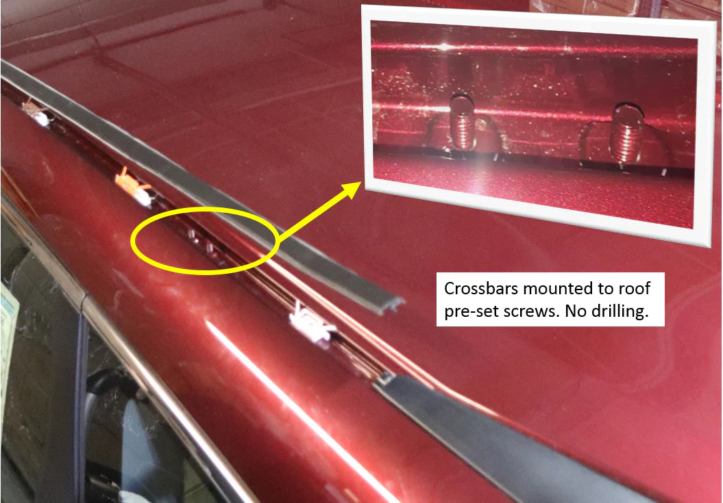 Roof Rack Cross Bars Compatible with 2012-2024 Honda CR-V Without Roof Rails Silver