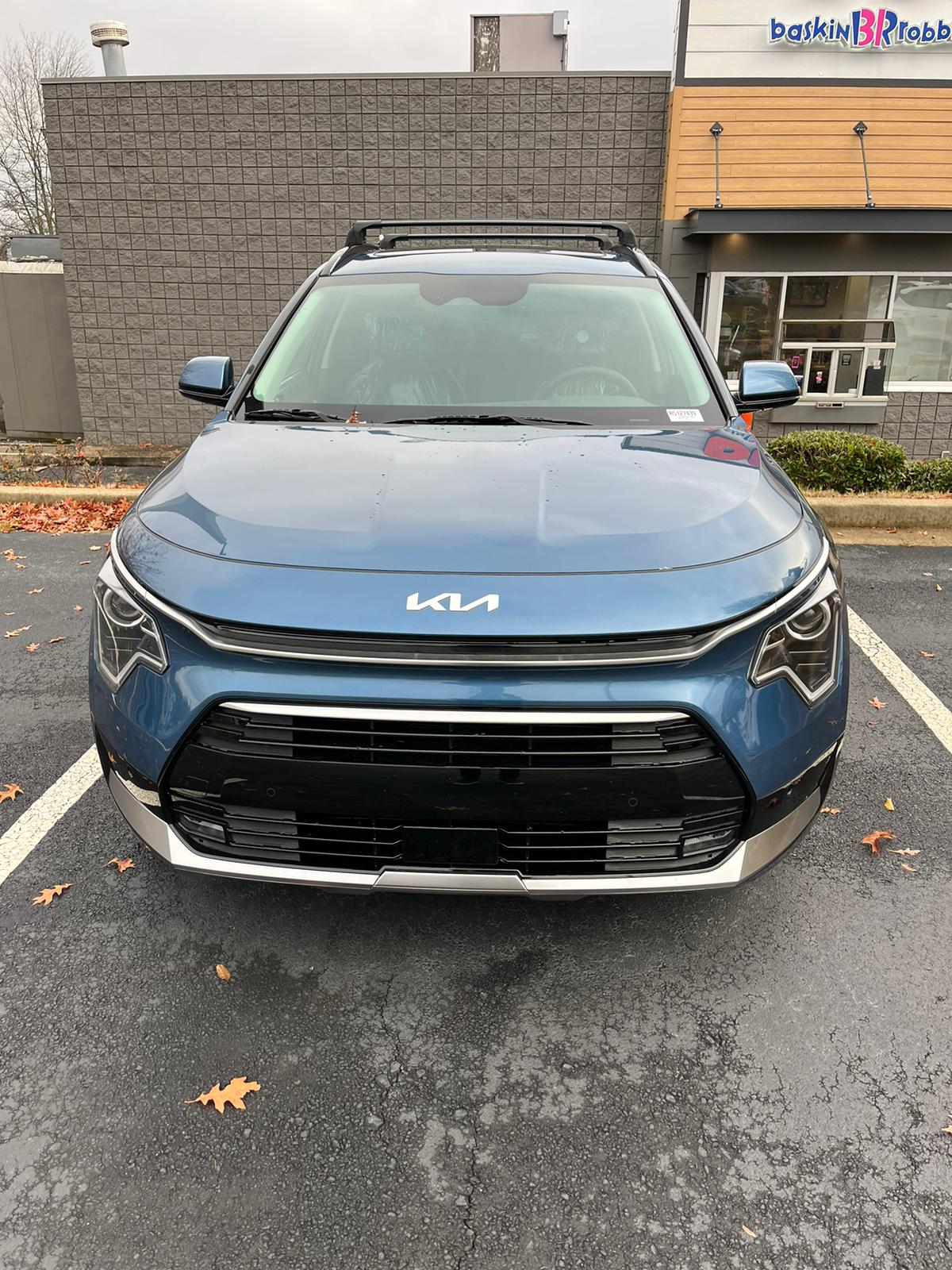 For Kia Niro 2017-Up Roof Rack Cross Bars Flush Rail Alu Black