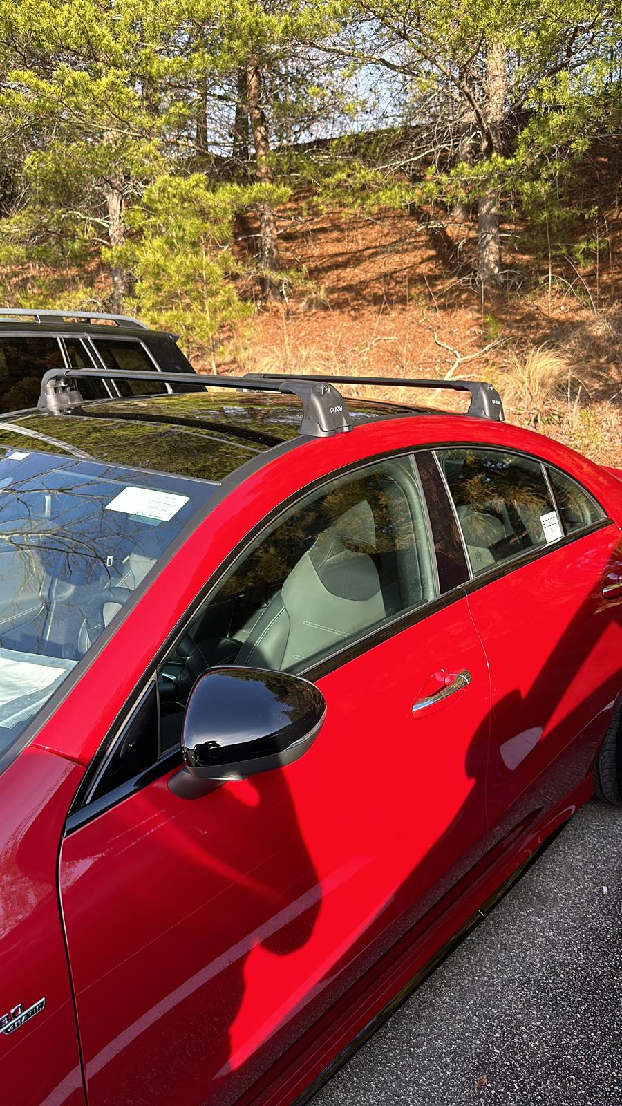 For Mercedes CLA C118 2020-Up Roof Rack Cross Bars Fix Point Alu Black