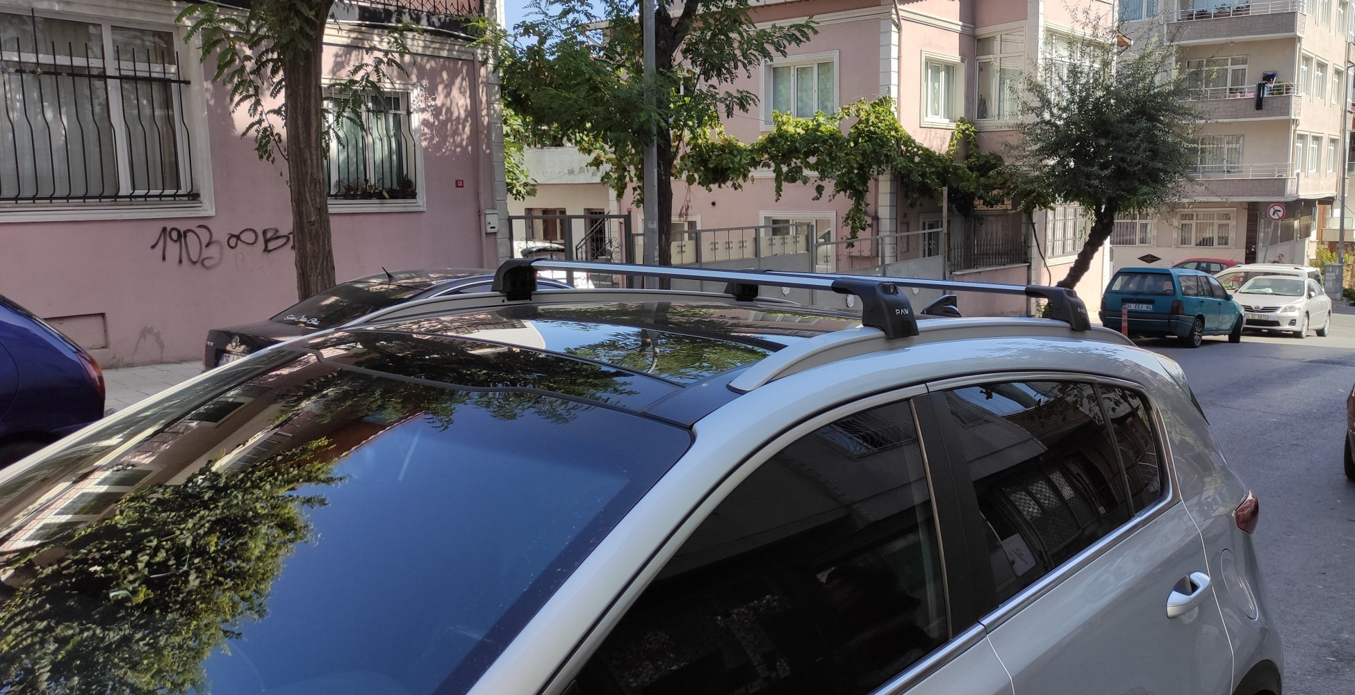 For Kia Sportage 2016-2022 Roof Rack Cross Bars Flush Rail Alu Black