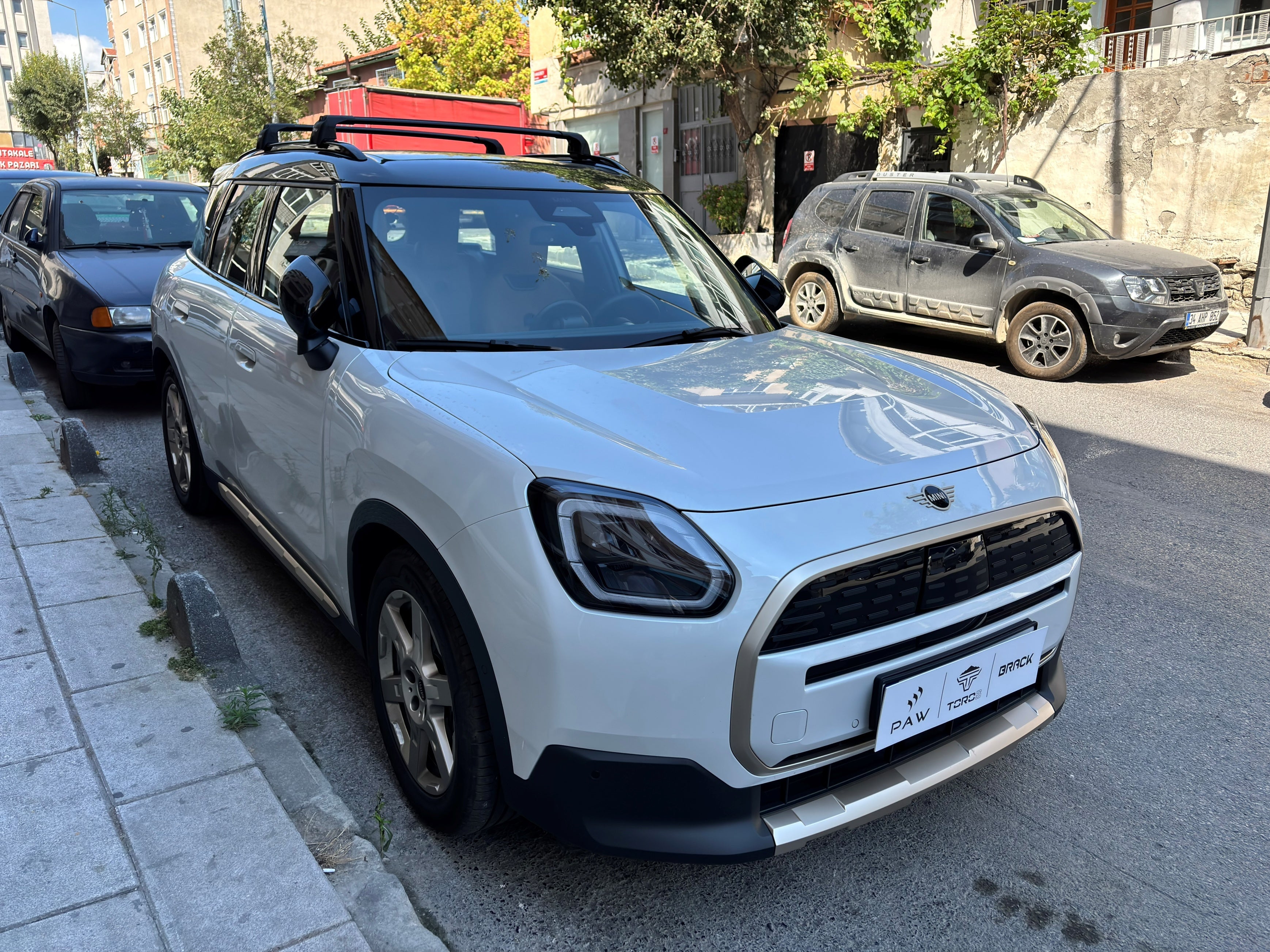 For Mini Countryman U25 2023-2025 Roof Rack Cross Bars Metal Bracket Flush Rail Black
