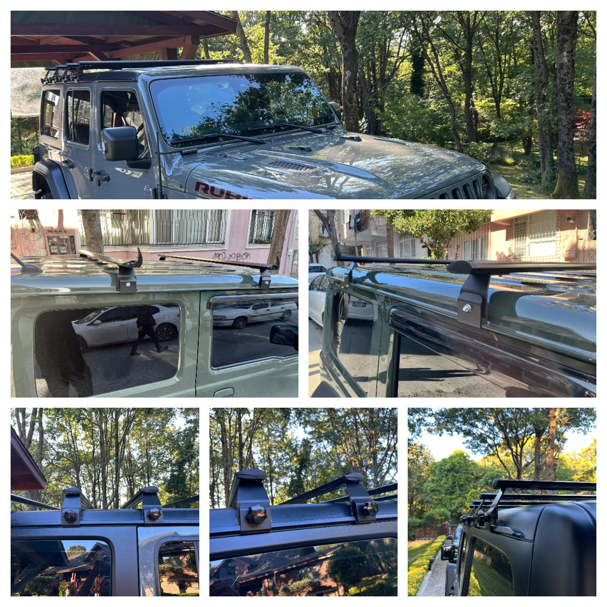 For Land Rover Defender 1993-20 Roof Rack Cross Bars Rain Gutters Silver