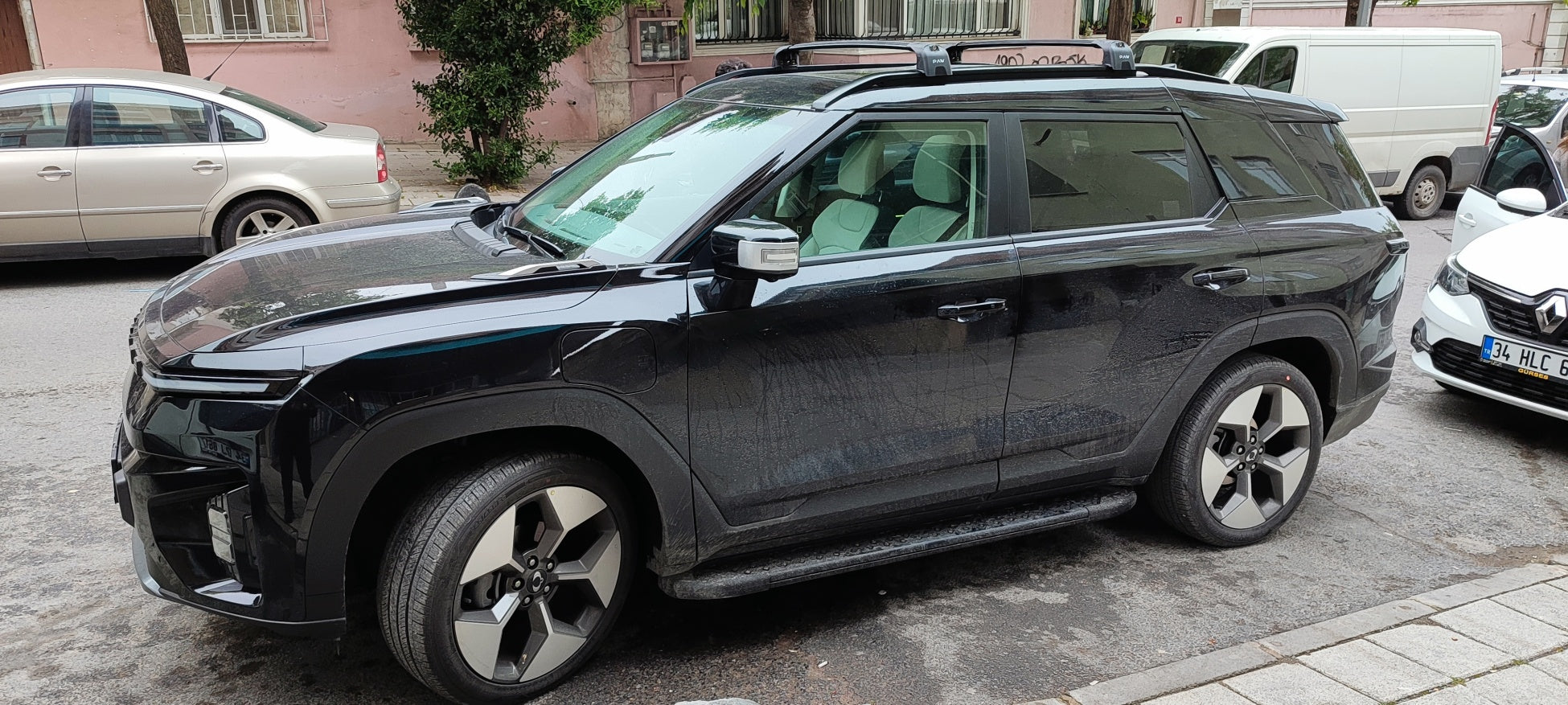 For KGM Musso EV Roof Rack System, Aluminium Cross Bar, Flush Rail, Silver
