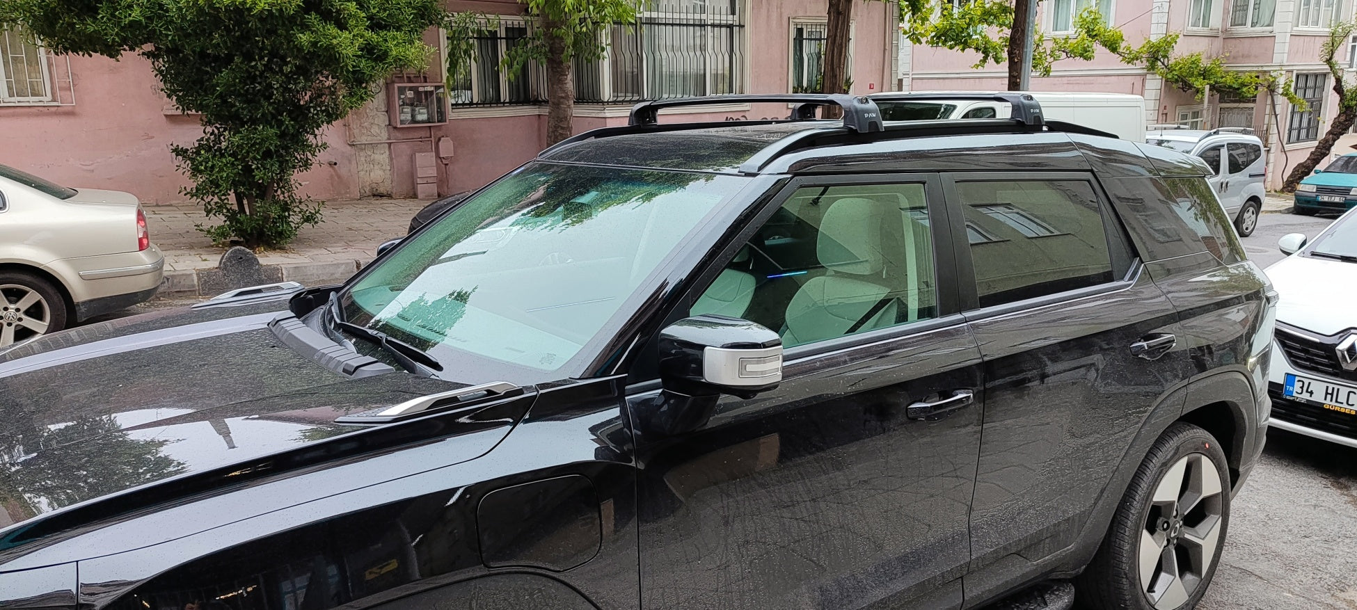 For KGM Musso EV Roof Rack System, Aluminium Cross Bar, Flush Rail, Black