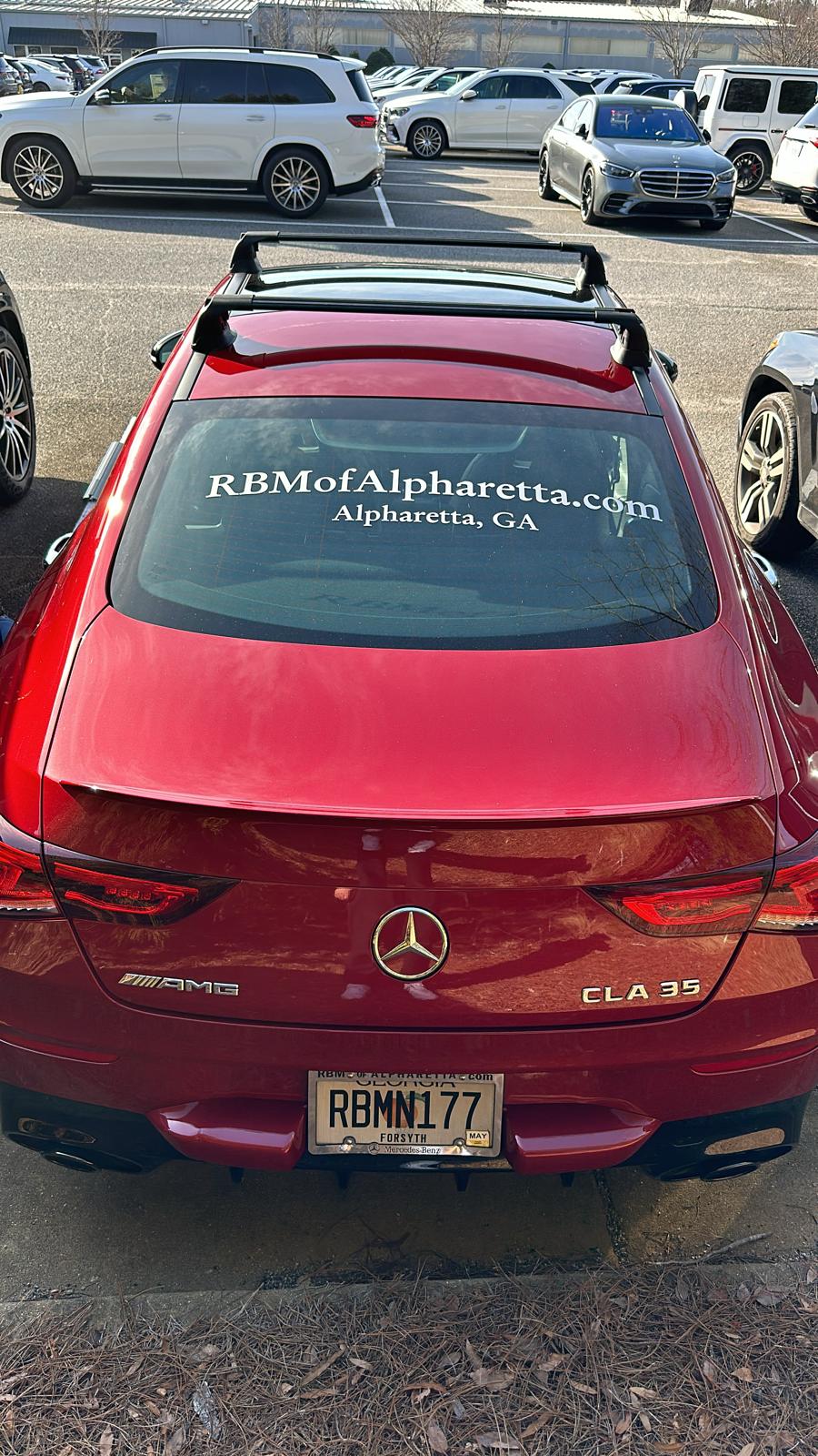 For Mercedes CLA C118 2020-Up Roof Rack Cross Bars Fix Point Alu Black