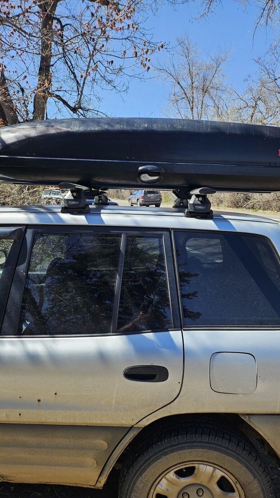 For Toyota Rav 4 1994-2006 Roof Rack Cross Bars Fix Point Pro 6 Alu Black