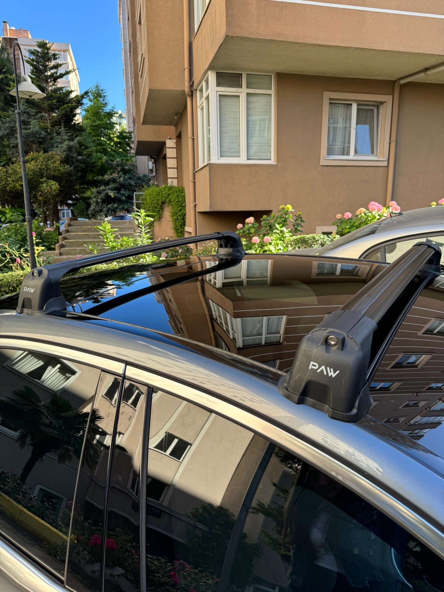 For Mercedes C Sedan W205 2014-2021 Roof Rack Cross Bars Fix Point Silver