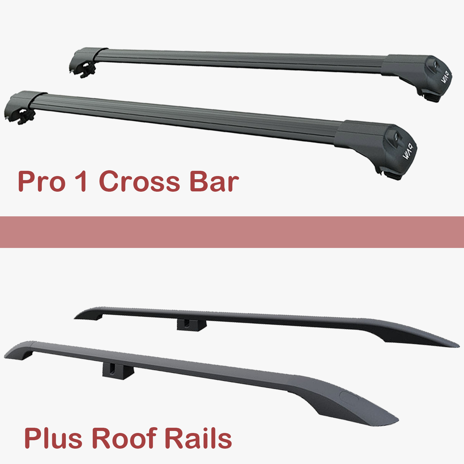 For Ford Transit Custom LWB (2023-2025) Roof Rails & Roof Rack Cross Bars – Full Set, Black