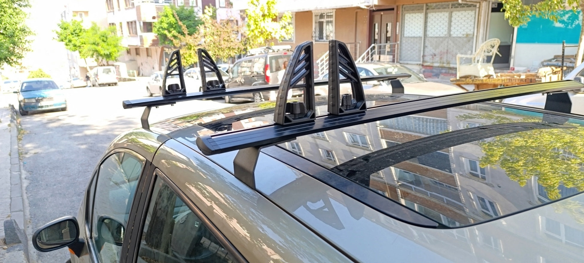 For Renault Modus Fix point Roof Rack Metal Bracket Alu Silver 2004-2012