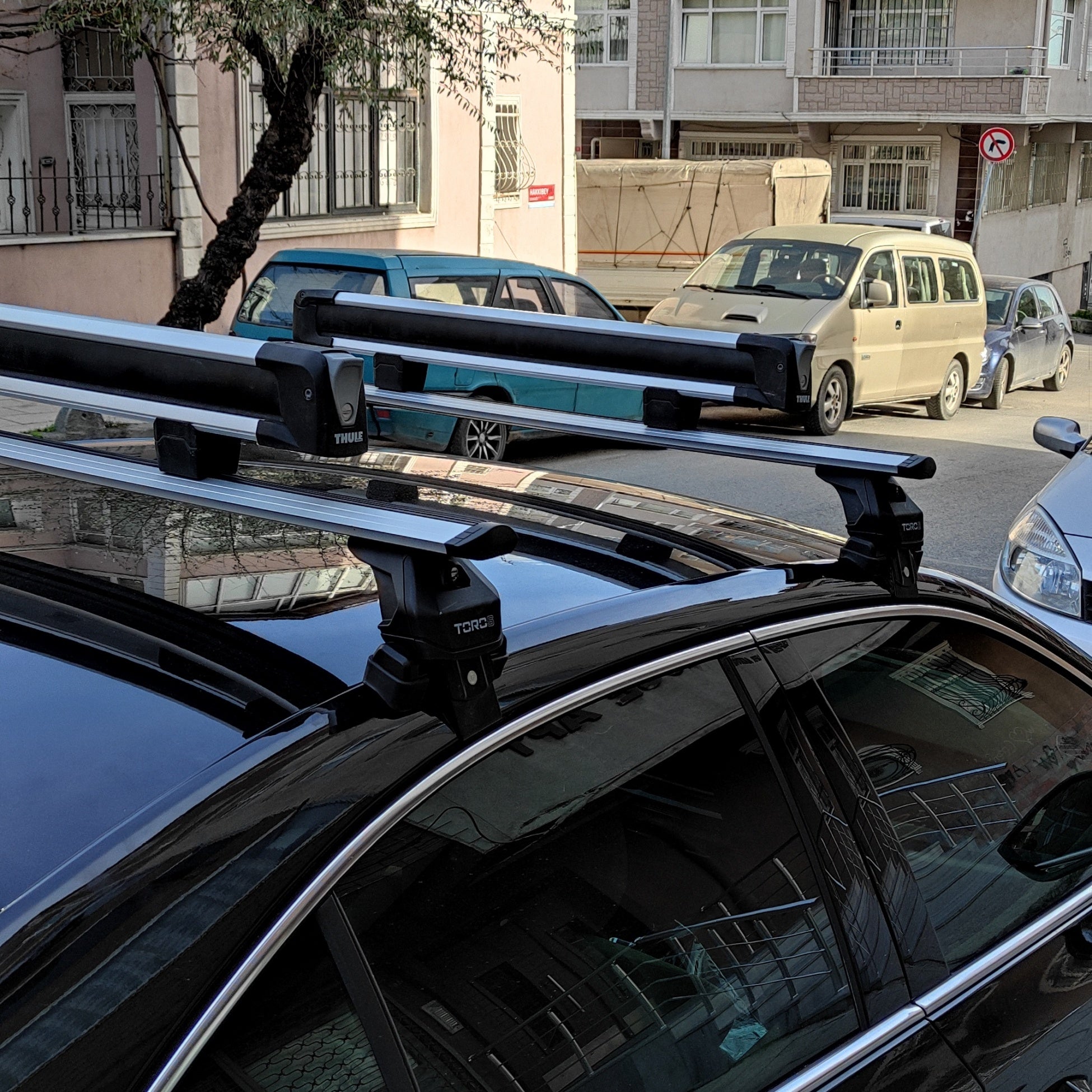 For Skoda Superb Sedan B9 (2024-2025) Aluminum Roof Rack System Carrier Cross Bars Black