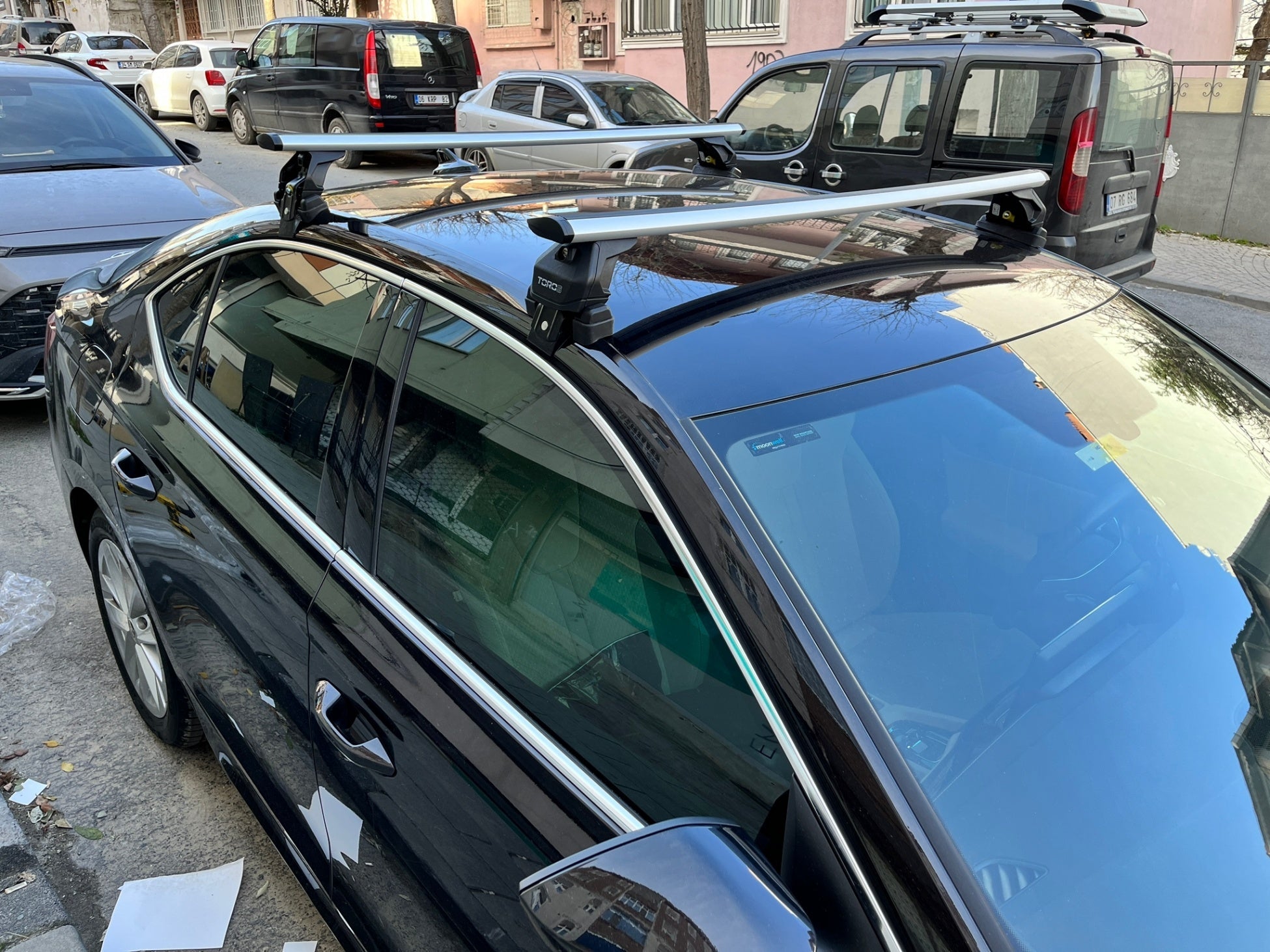 For Skoda Superb Sedan B9 (2024-2025) Aluminum Roof Rack System Carrier Cross Bars Black