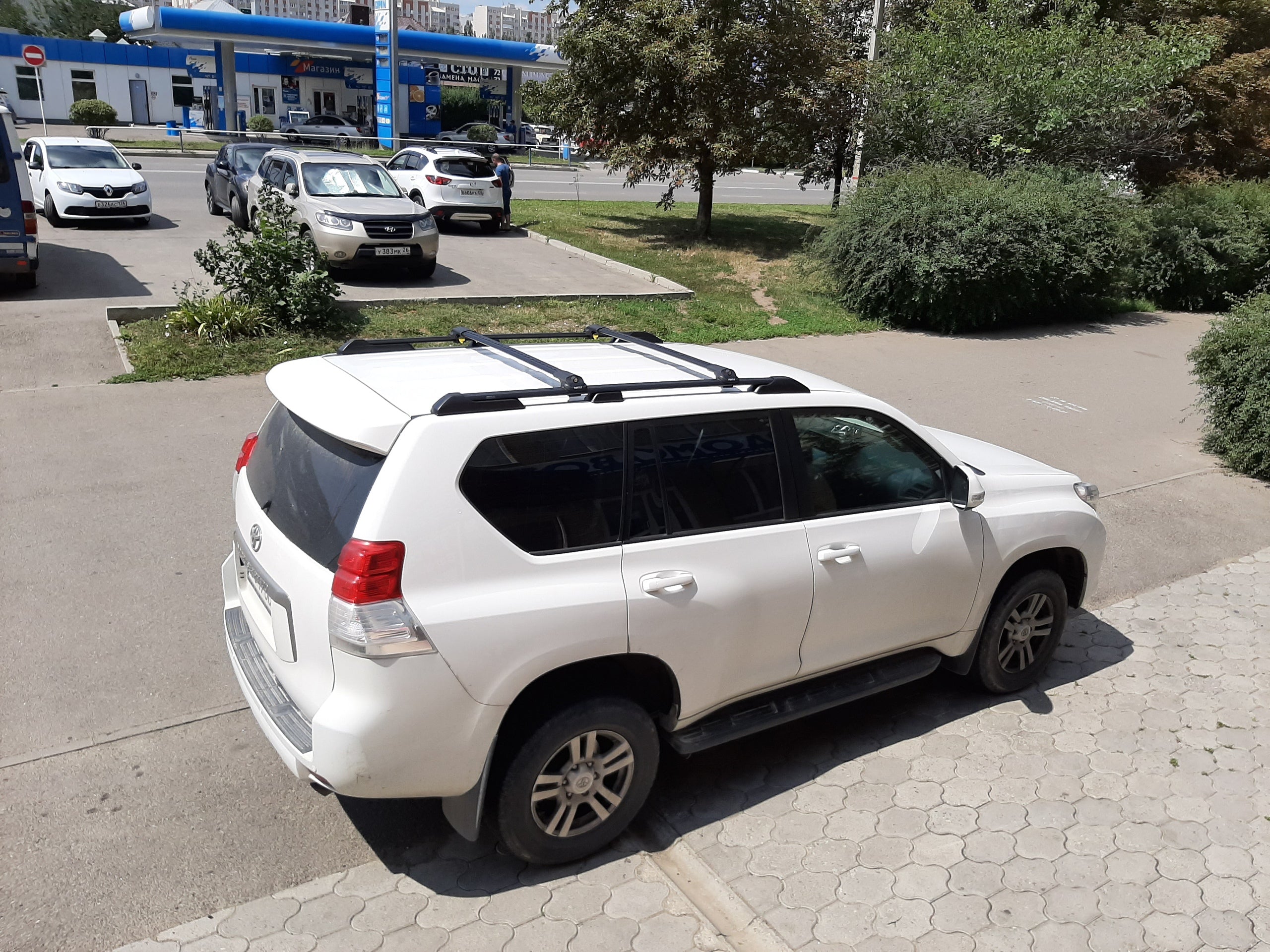 For Toyota Land Cruiser Prado j150 Roof Rack Cross Bars Raised Rail Silver 2009-2022