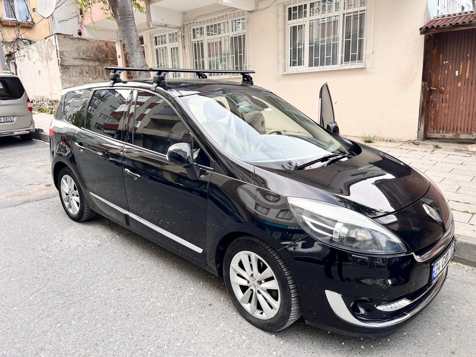 For Renault Scanic Roof Rack System Carrier Cross Bars Aluminum Lockable High Quality of Metal Bracket Silver