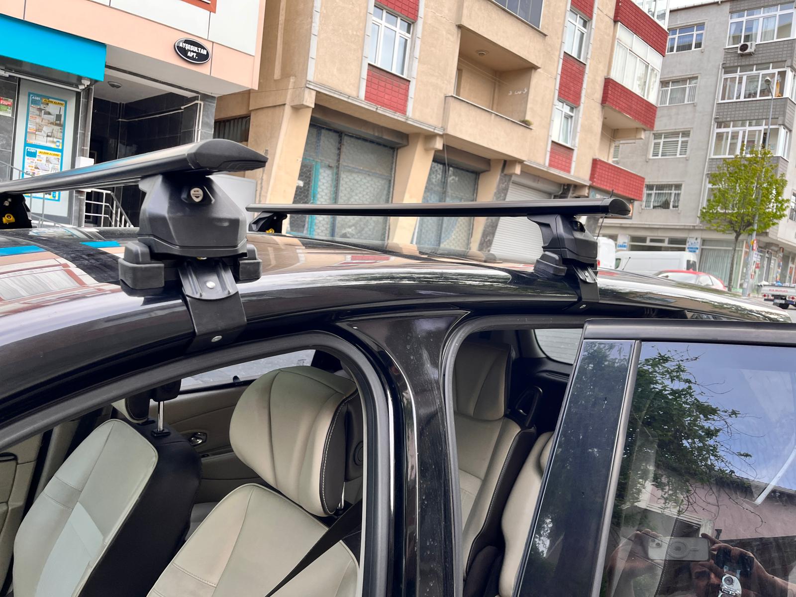 For Renault Scanic Roof Rack System Carrier Cross Bars Aluminum Lockable High Quality of Metal Bracket Silver