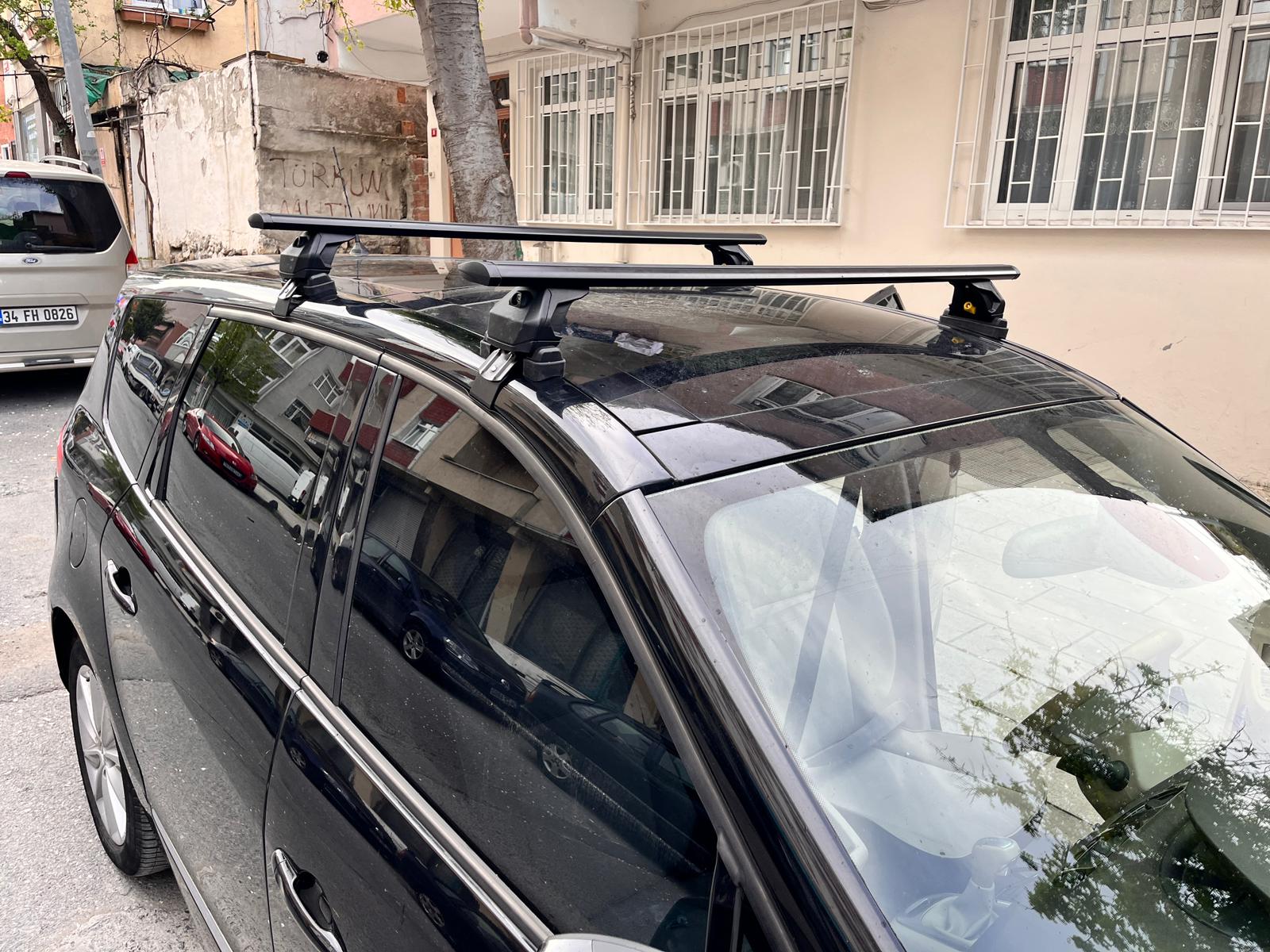 For Renault Scanic Roof Rack System Carrier Cross Bars Aluminum Lockable High Quality of Metal Bracket Silver