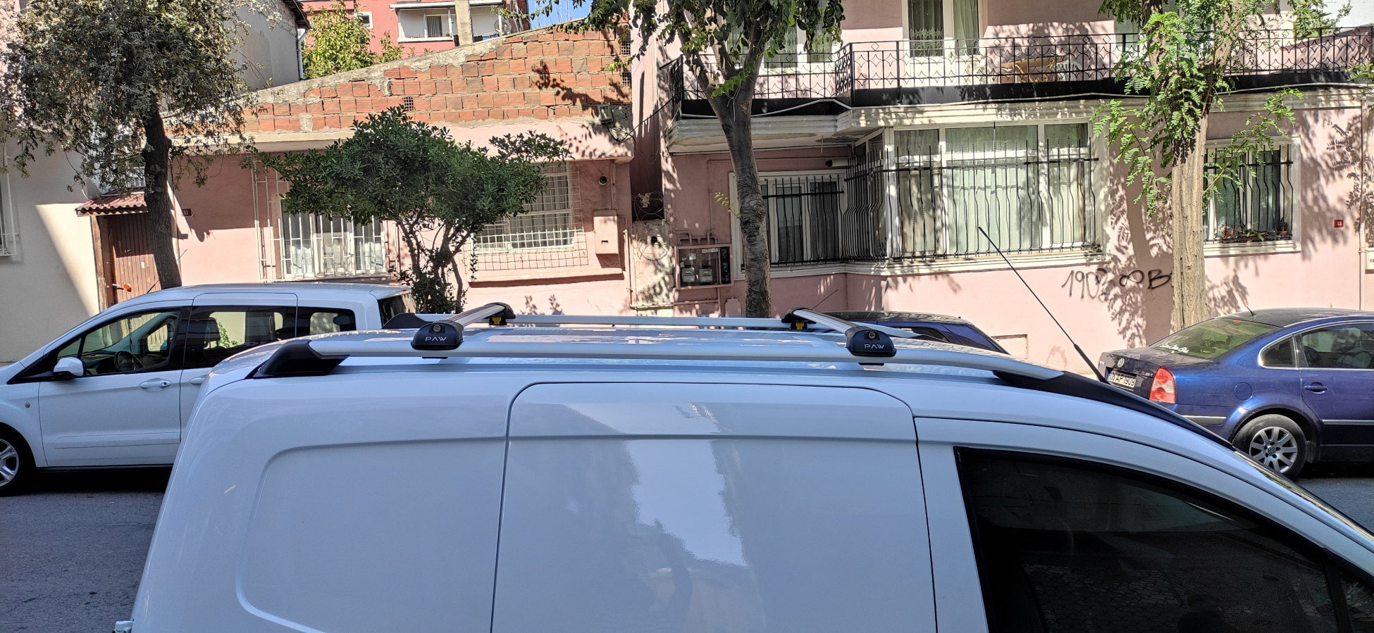 For Ford Courier Van 2014-2023 Pcs Roof Rack + 2Pcs Aluminium Cross Bar, Metal Bracket, Lockable, Black