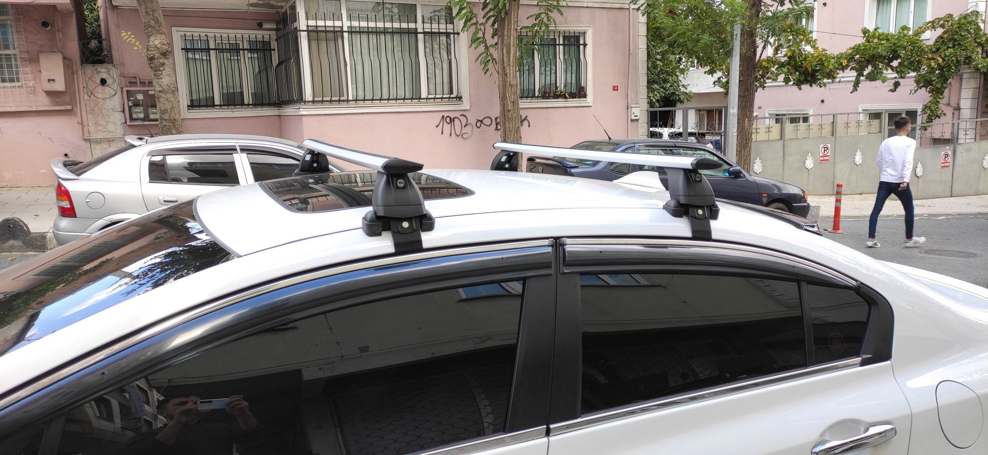 compatible with Mitsubishi Mirage G4 Sedan vehicle 2014- Up on with Normal Roof Rack Black Color Pro 4