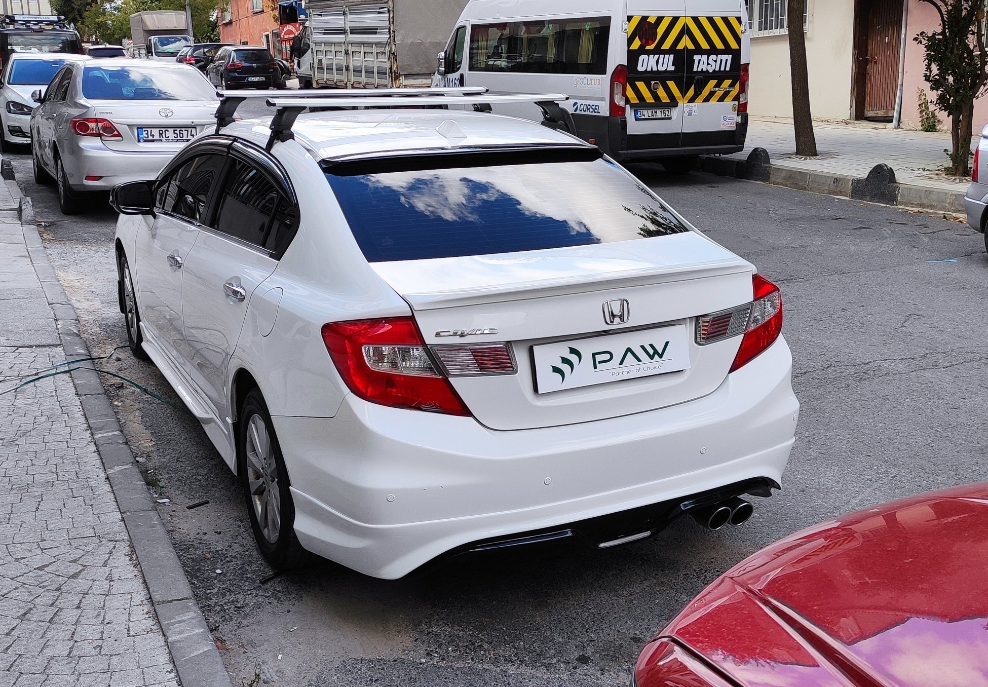compatible with Mitsubishi Mirage G4 Sedan vehicle 2014- Up on with Normal Roof Rack Black Color Pro 4