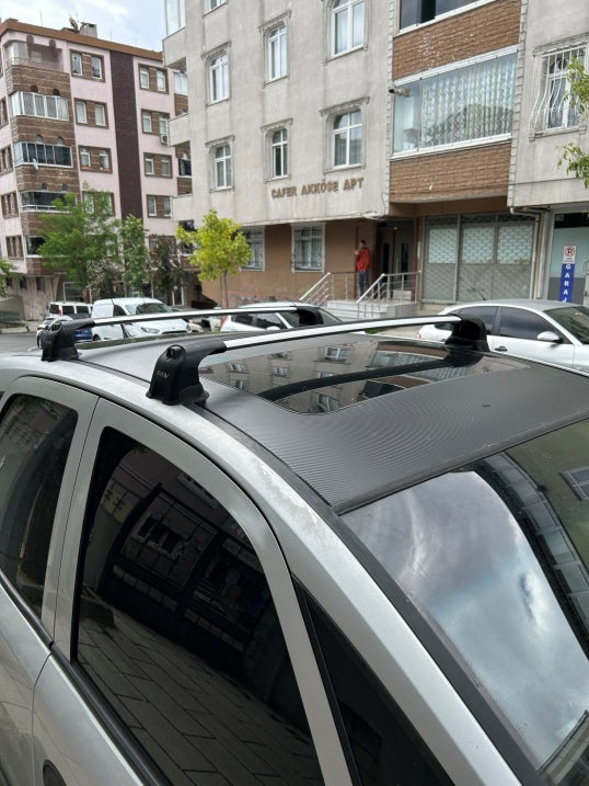 For Opel&Vauxhall Meriva 2014-Up Roof Rack System Carrier Cross Bars Aluminum Lockable High Quality of Metal Bracket Black