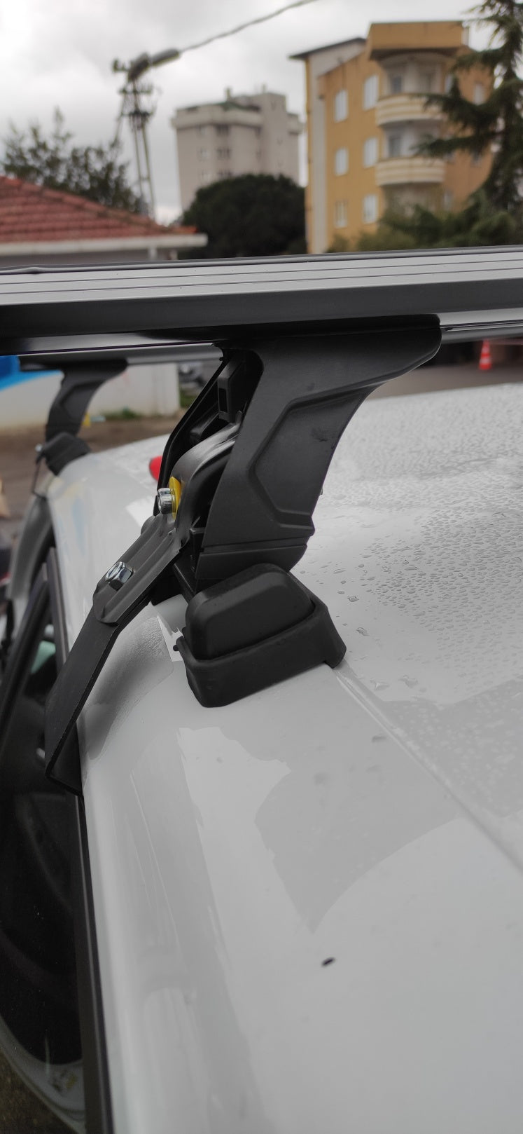 For Renault Clio 5 Roof Rack System Carrier Cross Bars Aluminum Lockable High Quality of Metal Bracket Black