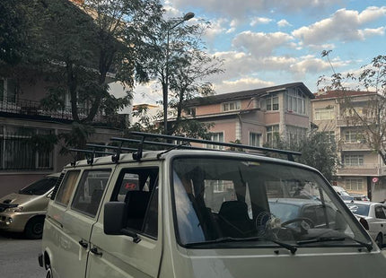 For Volkswagen Transporter T3 1980-1990 Roof Rack Cross Bars Rain Gutters Black 3 QTY