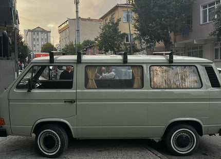 For Volkswagen Transporter T3 1980-1990 Roof Rack Cross Bars Rain Gutters Silver