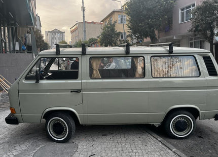 For Volkswagen Transporter T3 1980-1990 Roof Rack Cross Bars Rain Gutters Silver 3 QTY