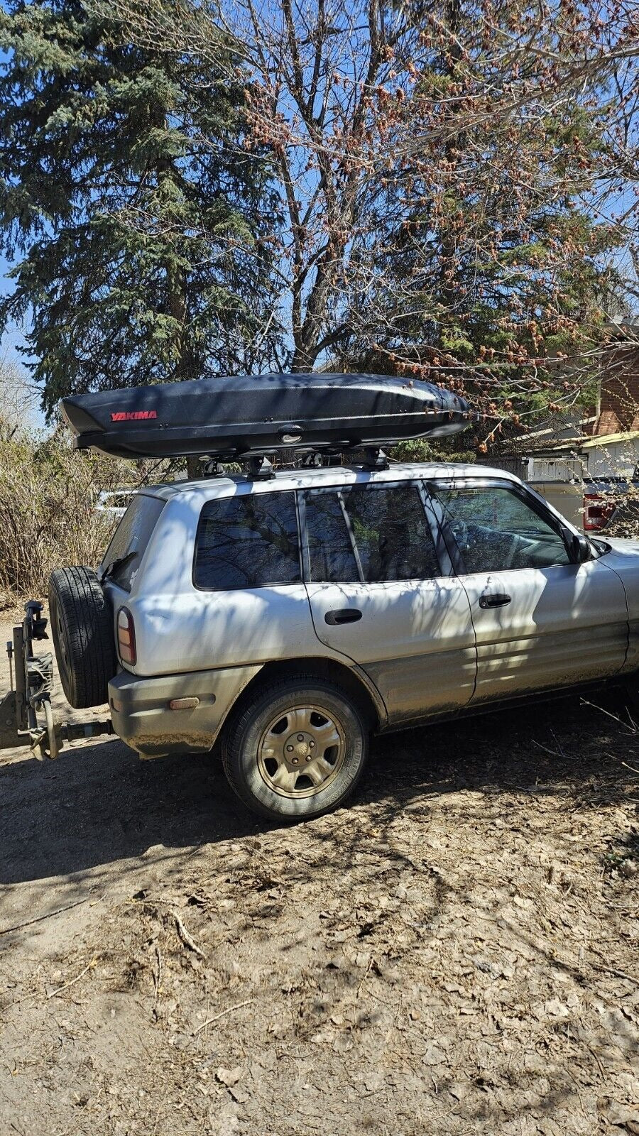 For Toyota Rav 4 2000-2006 Roof Rack Cross Bars Metal Bracket Raised Rails Pro 1 Alu Black