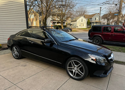 For Mercedes Benz E Coupe Roof Rack Cross Bars Fix Point Alu Black C207 2010-18