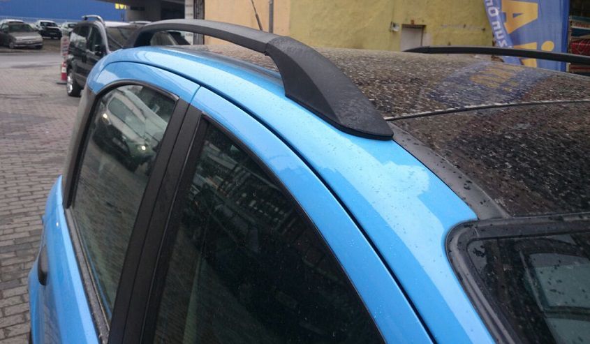 For Fitting Roof Racks, Roof Boxes or Roof Bike Racks Compatible with Fiat Panda 169 Black 2003-2012