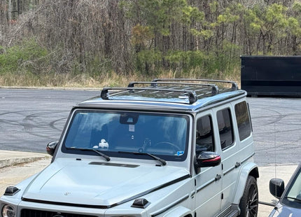 For Mercedes G W464 2018-2025 Roof Rack Cross Bars Fix Point Alu Black 3 Qty