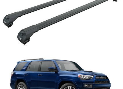 For Toyota 4Runner N280 Roof Rack Cross Bars Raised Rail Alu Black 2010-2024