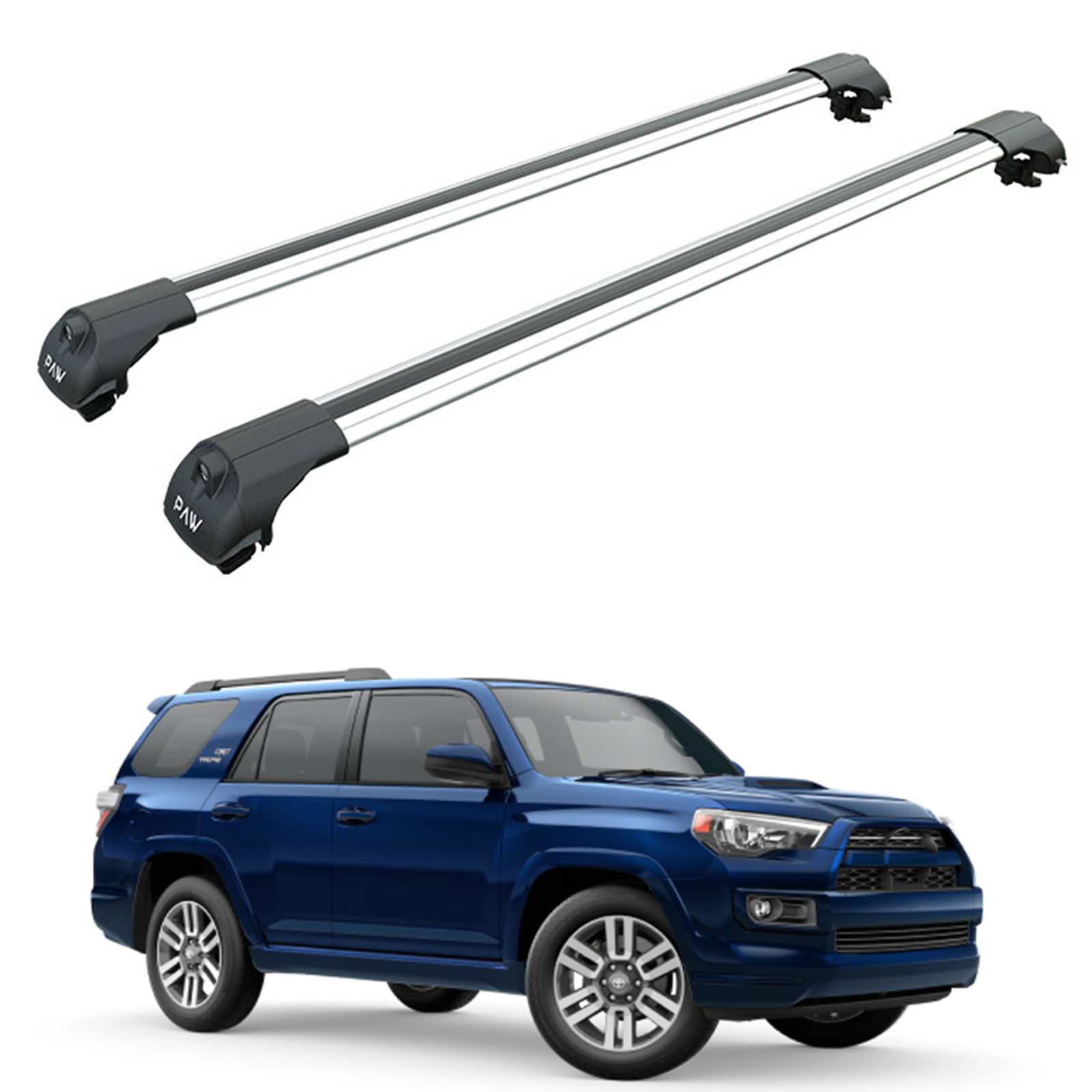 For Toyota 4Runner N280 Roof Rack Cross Bars Raised Rail Alu Silver 2010-2024