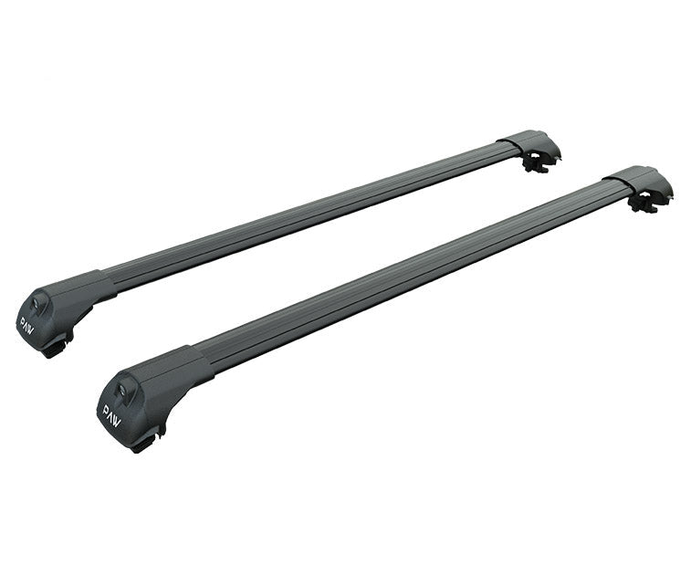 For Volkswagen Tiguan 2016--> Roof Rack System, Aluminium Cross Bar, Metal Bracket, Raised Rail, Black