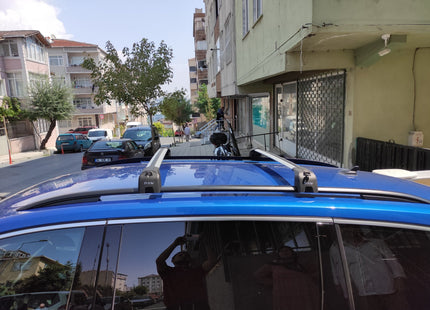For Volkswagen Touran 2016- Up Roof Rack System, Aluminium Cross Bar, Metal Bracket, Flush Rail, Silver