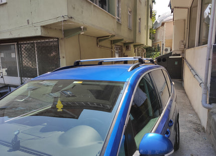 For Volkswagen Touran 2016- Up Roof Rack System, Aluminium Cross Bar, Metal Bracket, Flush Rail, Silver