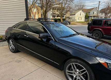 For Mercedes Benz E Coupe C207 2010-18 Roof Rack Cross Bars Fix Point Alu Silver