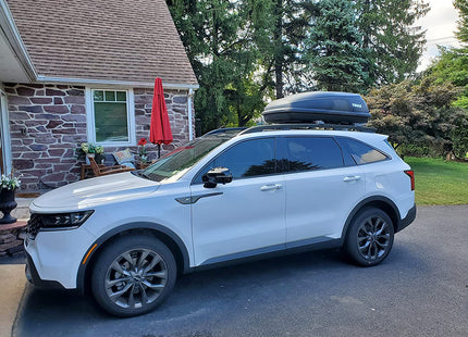 For Kia Sorento 2021-Up Roof Rack Cross Bars Raised Rail Alu Silver