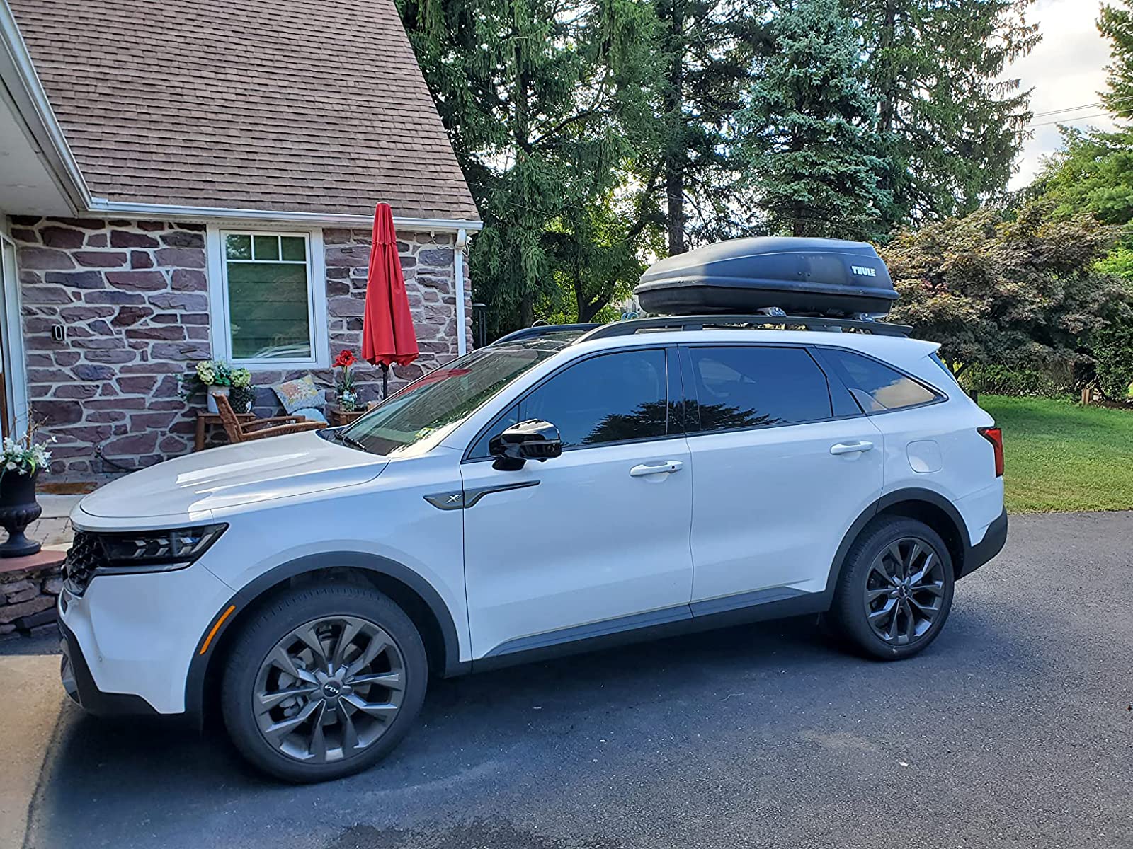 For Kia Sorento 2021-Up Roof Rack Cross Bars Raised Rail Alu Silver