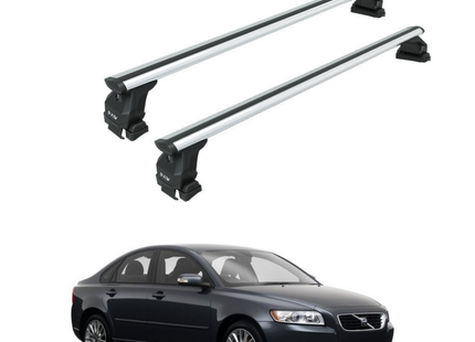 For Volvo S40 2003-2012 Roof Rack Cross Bar Fix Point Roof Silver