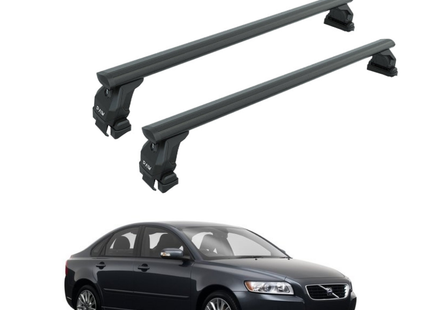 For Volvo S40 2003-2012 Roof Rack Cross Bar Fix Point Roof Black