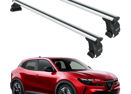 For Alfa Romeo Junior Roof Rack System, Aluminium Cross Bar, Normal Roof, Silver