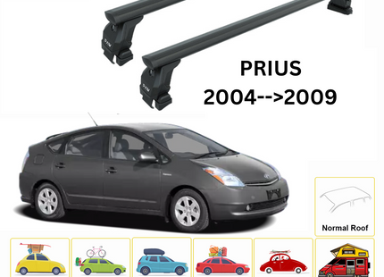 For Toyota Prius 2004-2009 Roof Rack Cross Bars Normal Roof Alu Black