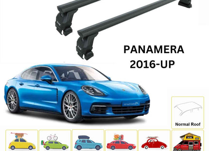 For Porsche Panamera 2016-2025 Roof Rack Cross Bars Normal Roof Alu Black