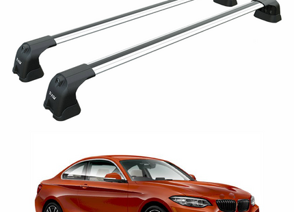 For BMW 2 Gran Coupe F22 2014-2022 Roof Rack Cross Bars Fix Point Silver