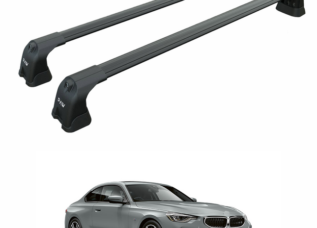For Bmw 2 Coupe G42 2021-2025 Roof Rack Cross Bars Fix Point Black