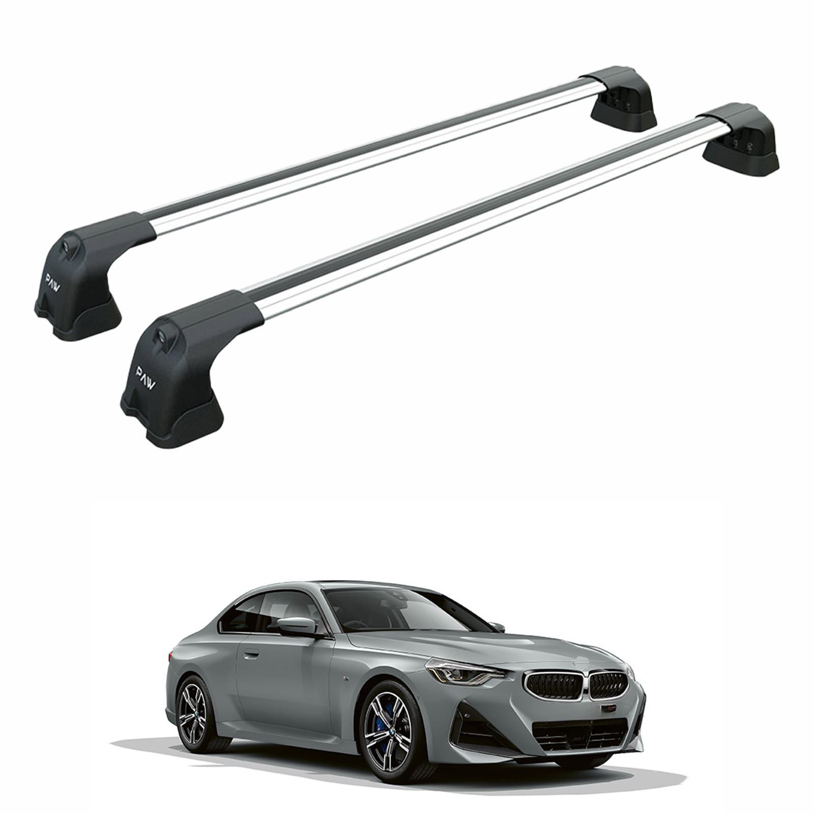 For Bmw 2 Gran Coupe G42 2022-2025 Roof Rack Cross Bars Fix Point Silver