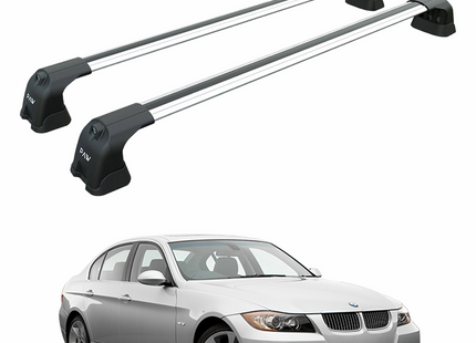 For Bmw 3 Sedan E90 2005-2011 Roof Rack Cross Bars Fix Point Silver