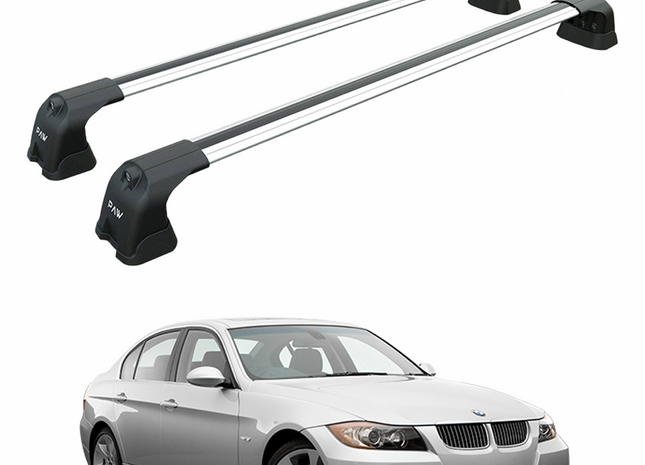 For Bmw 3 Sedan E90 2005-2011 Roof Rack Cross Bars Fix Point Silver