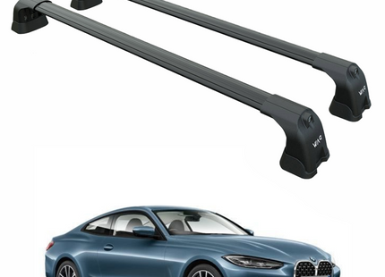For BMW 4 Series Coupe G22 (2021-2025) – Roof Rack Cross Bars (Fix Point, Aluminum, Black)